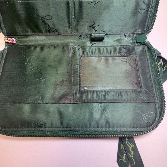 Vera Bradley Chelsea Green Zippered Wallet with wrist strap - Picture 7 of 10